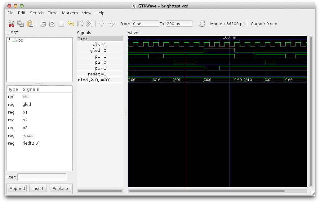gtkwave screen shot